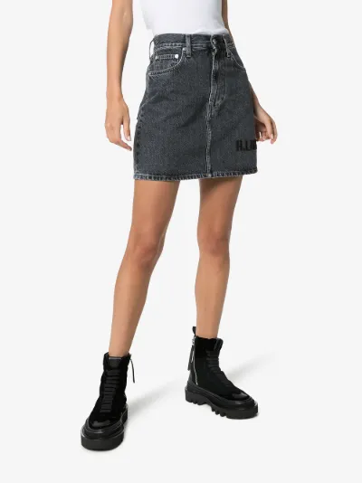 helmut lang denim skirt