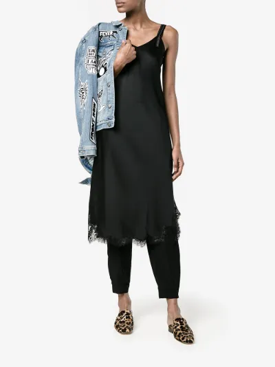 helmut lang lace slip dress