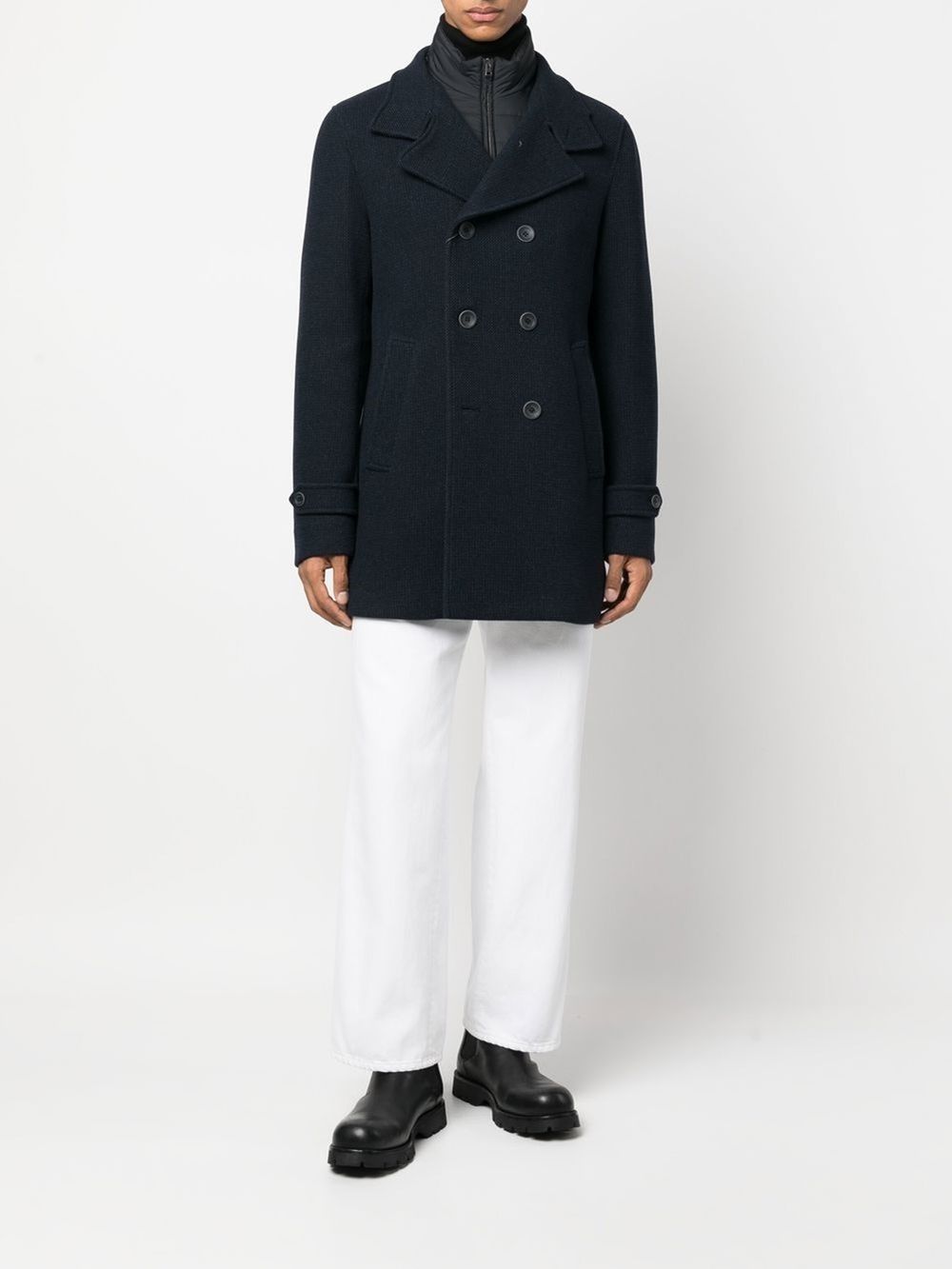 Double-Breasted Wool Coat in Black – Roland Mouret