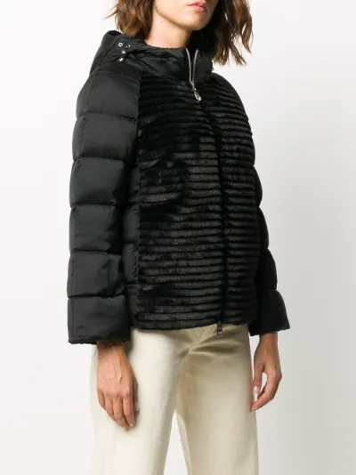 herno faux fur puffer jacket