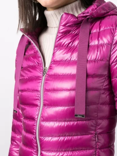 thin hooded puffer jacket