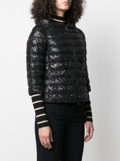 sequin puffer jacket