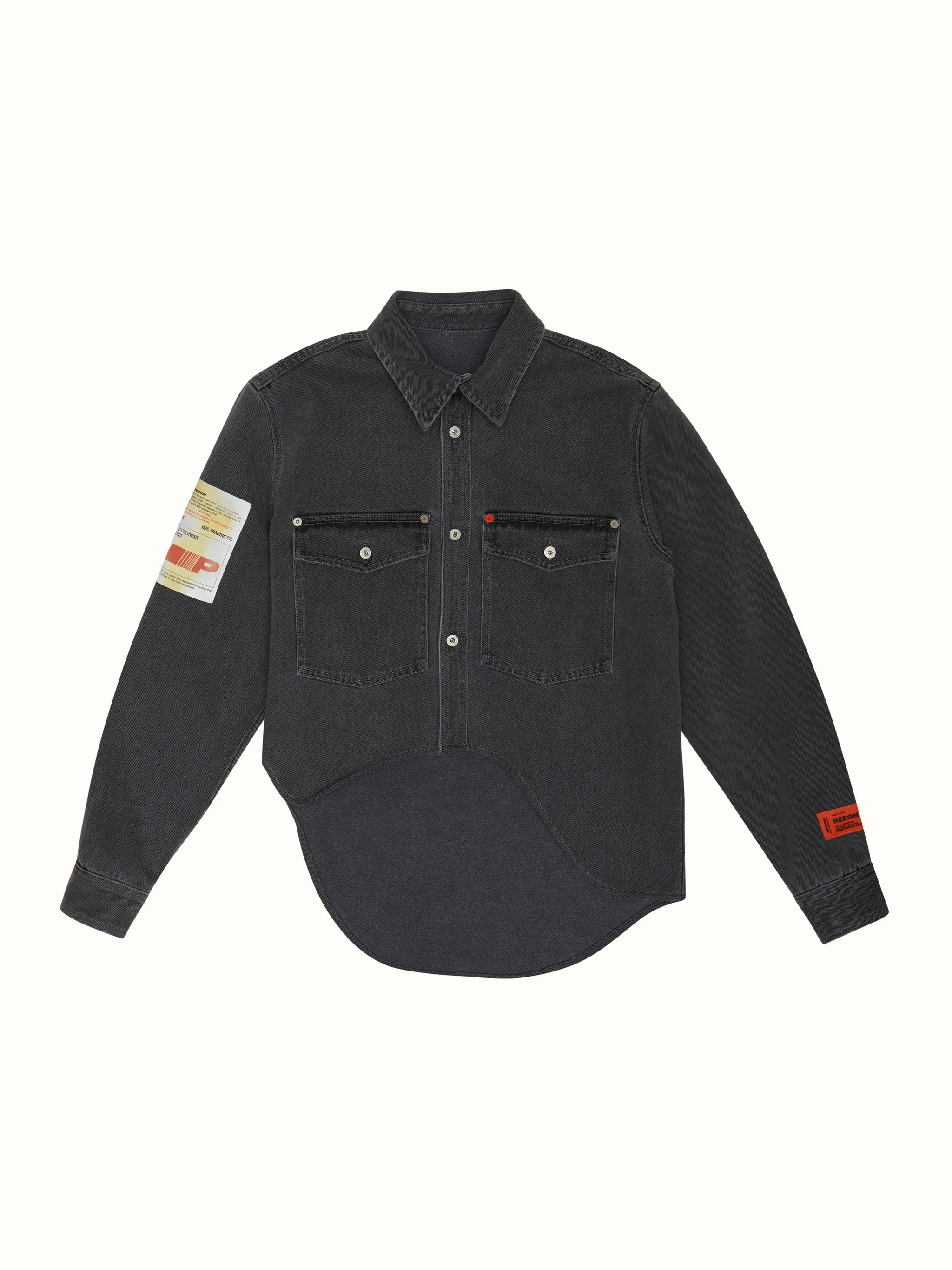 ACID WASH DENIM WAVE SHIRT