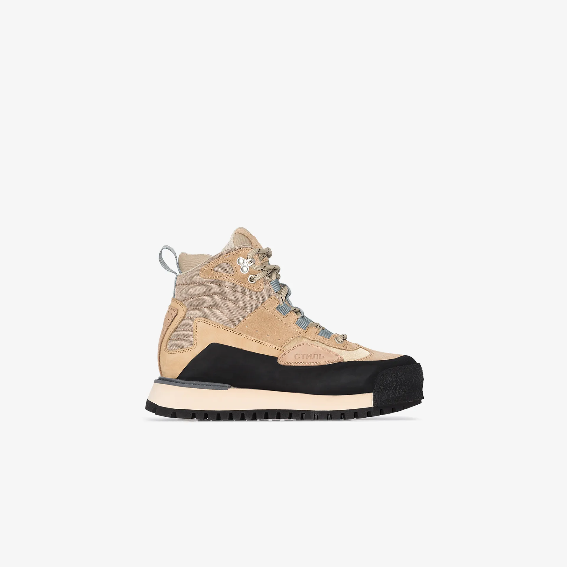 beige hiking boots