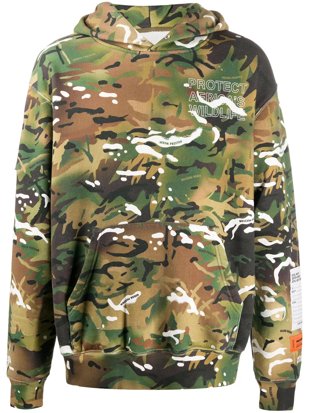heron preston camo hoodie