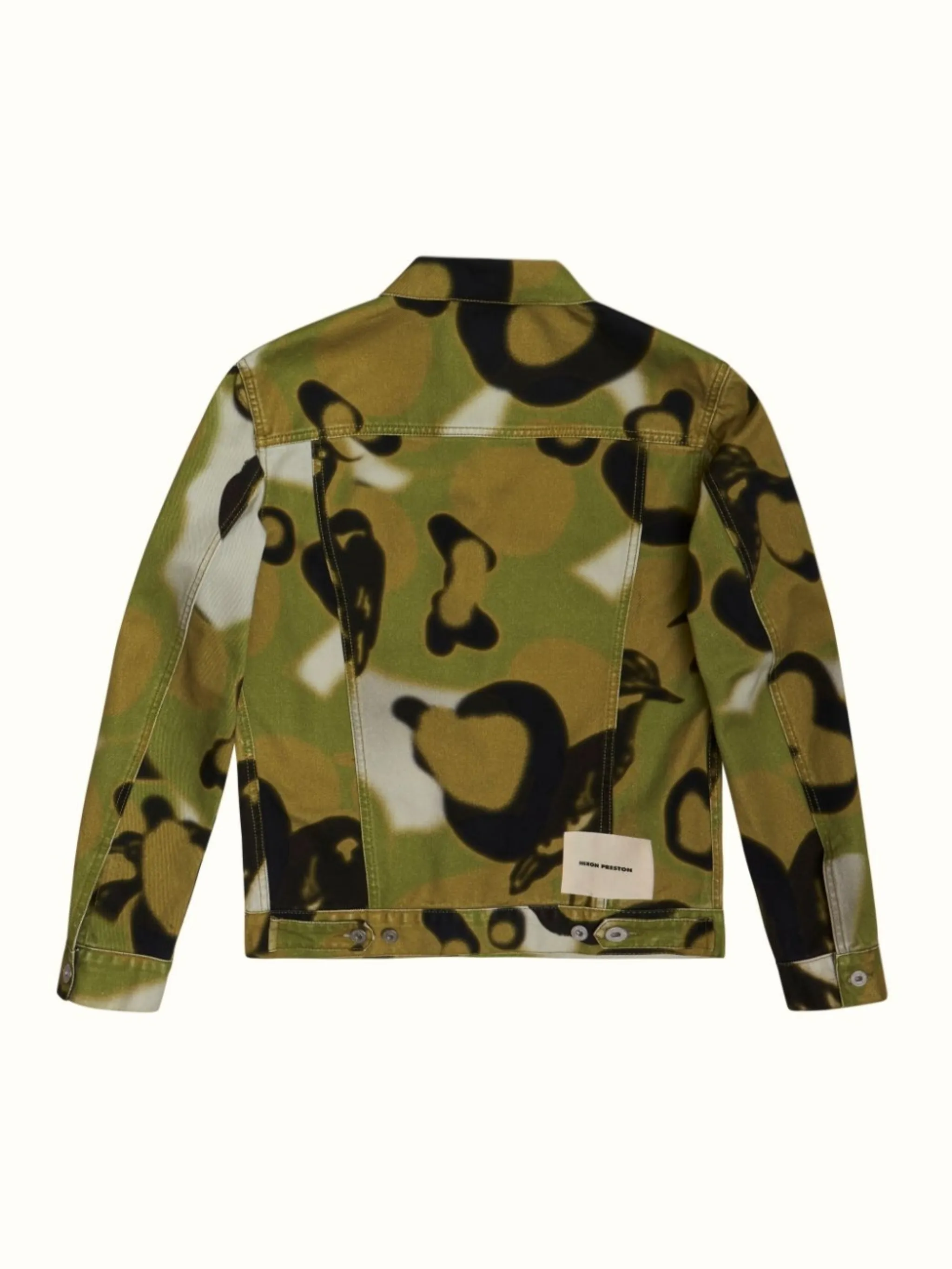 camouflage-print denim jacket