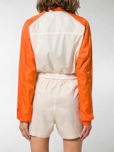 orange cropped windbreaker