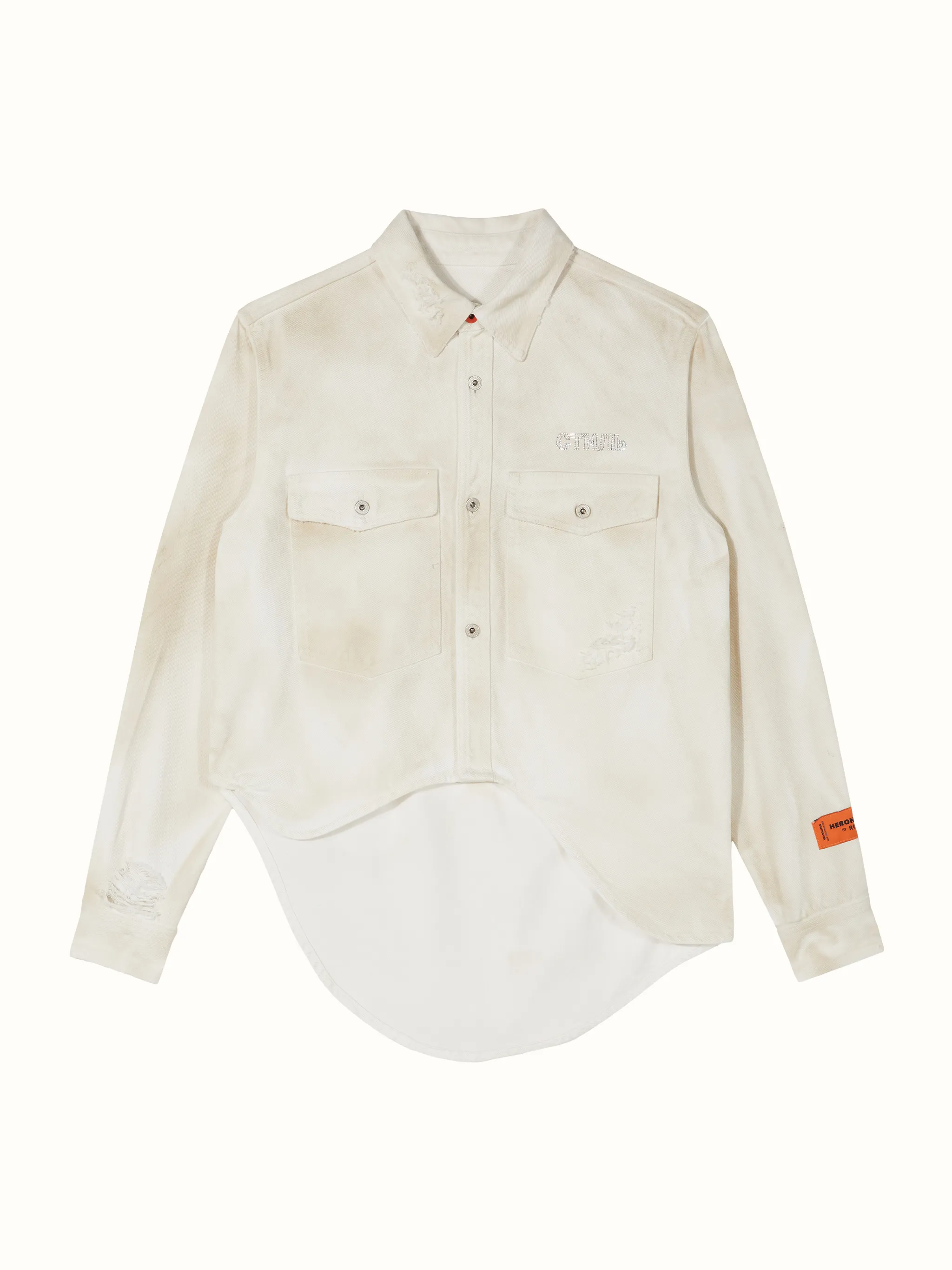 CTNMB STRASS DENIM WAVE SHIRT
