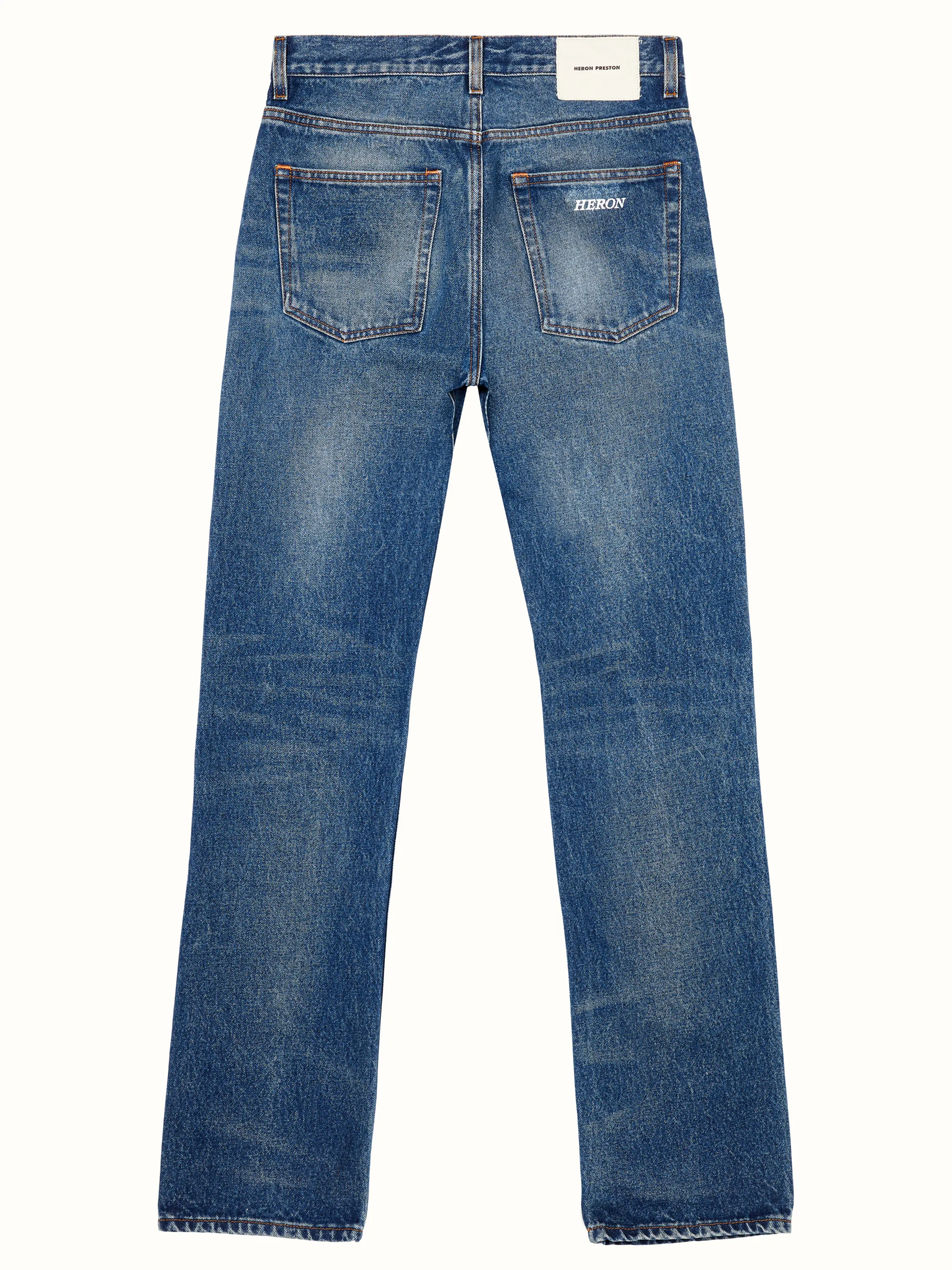 denim pants with stripes down the side
