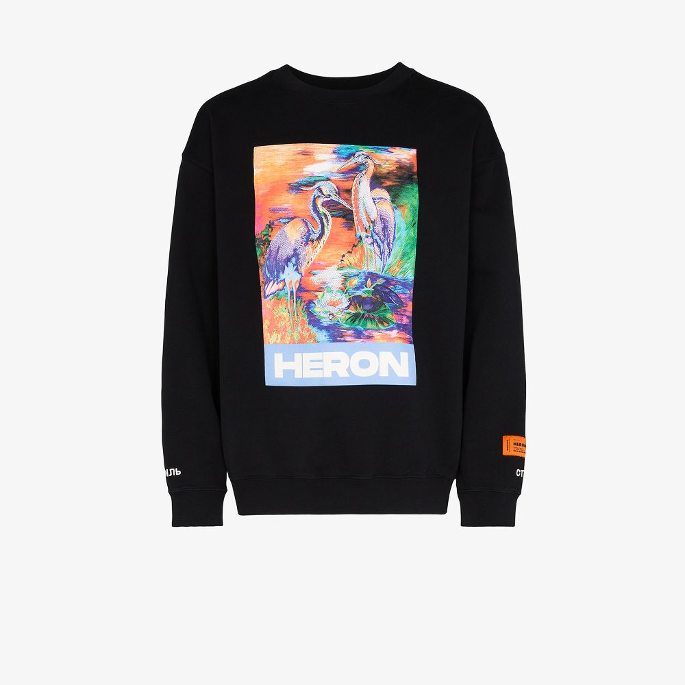 Heron Preston heron print long sleeve T-shirt | Browns