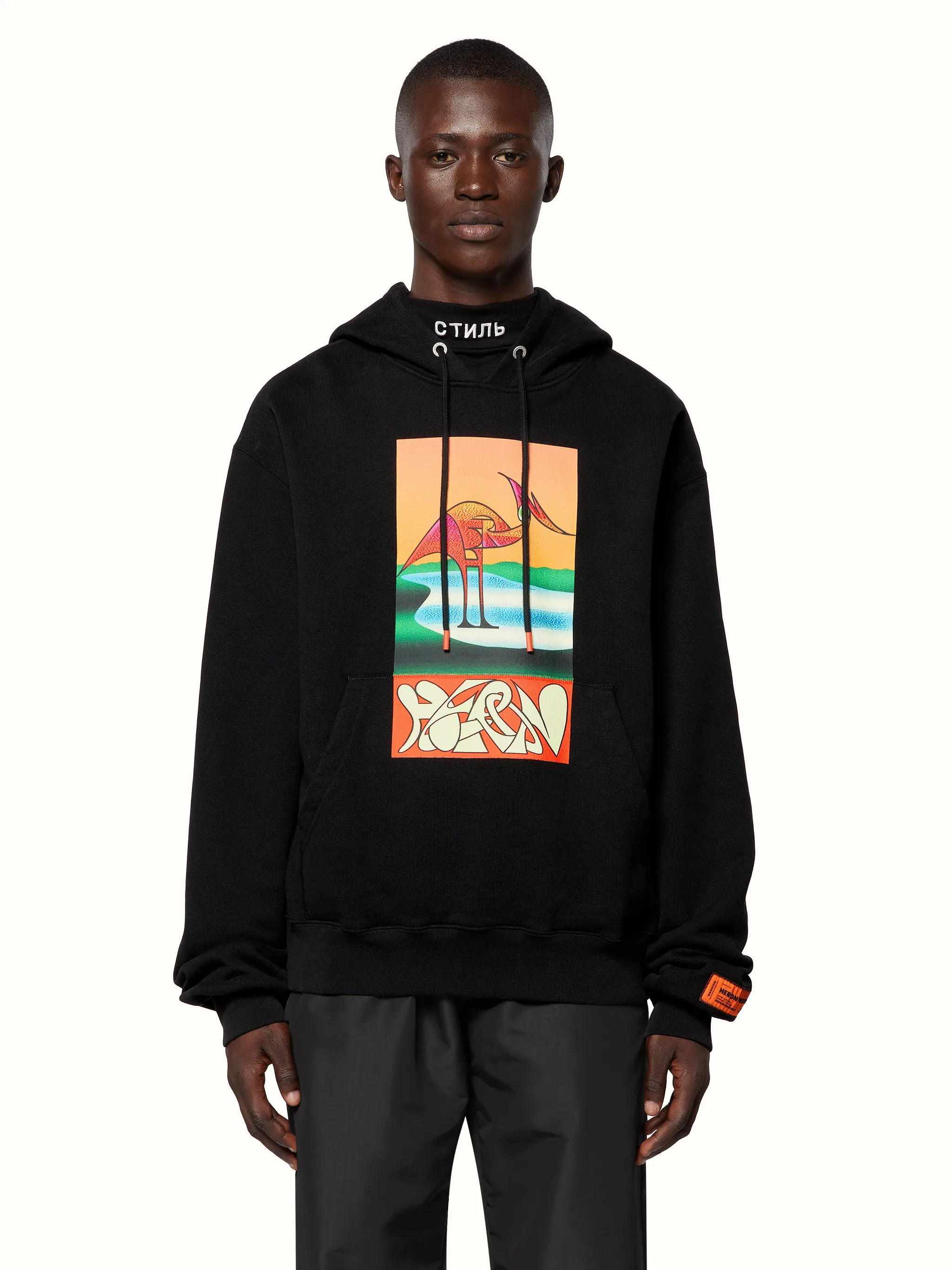 HOODIE HERON ABSTRACT