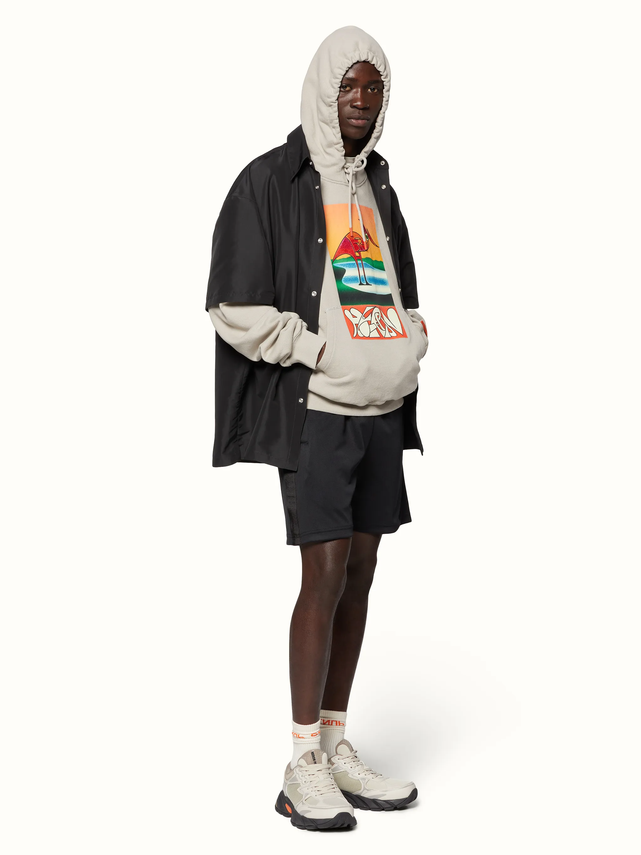 HOODIE HERON ABSTRACT