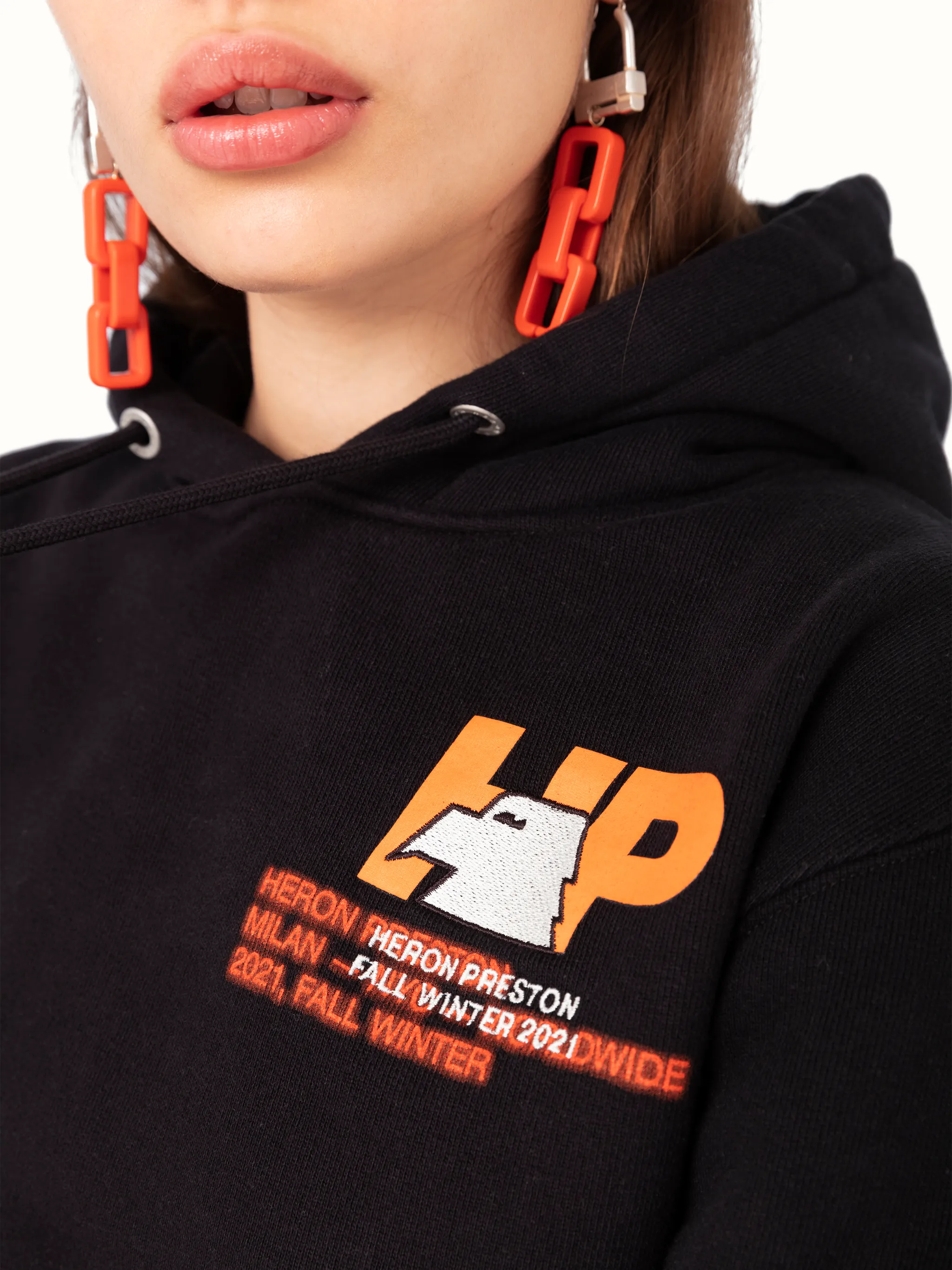 HP EAGLE LOGO CROPPED HOODIE