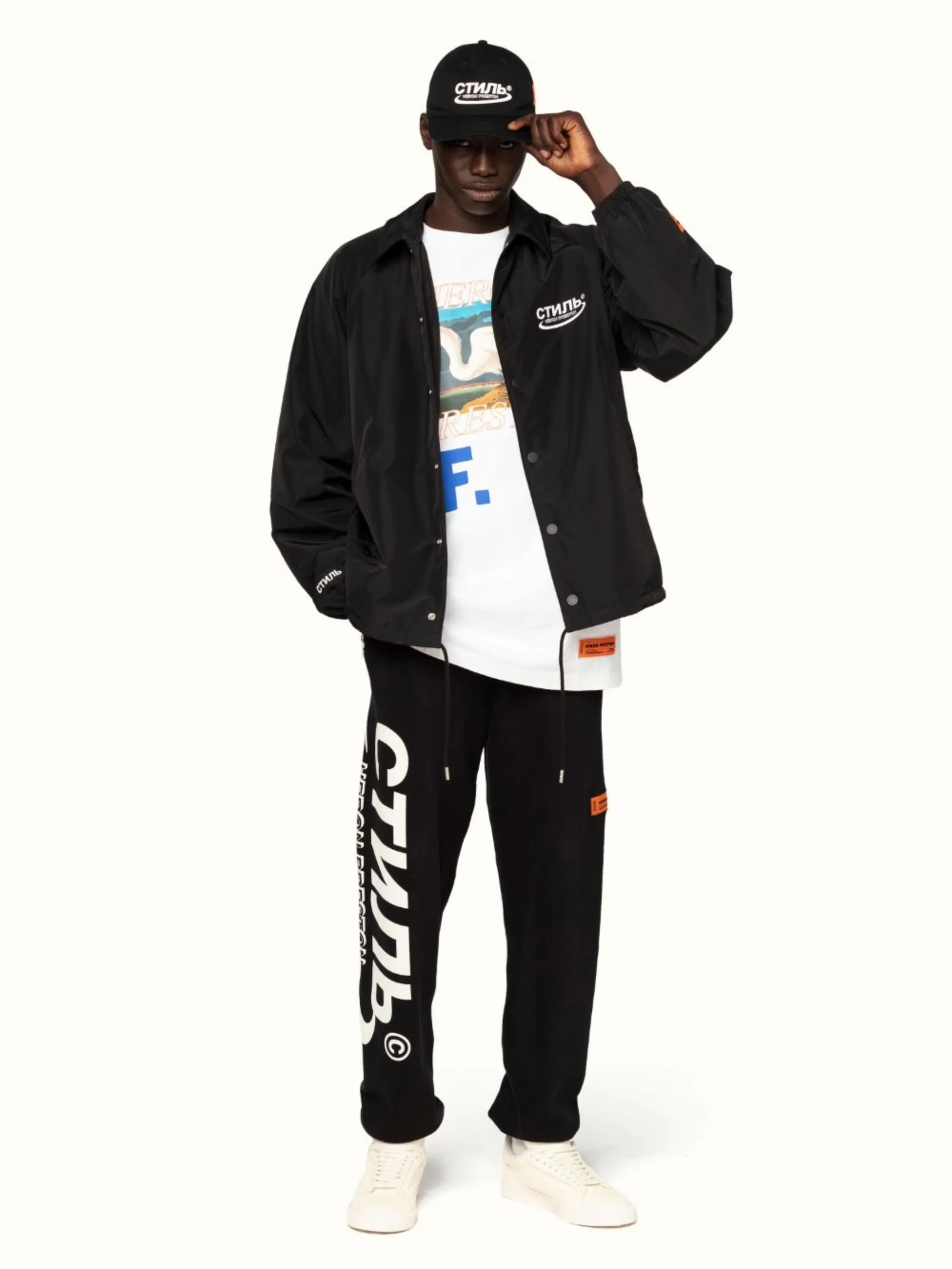 logo-print cotton track pants