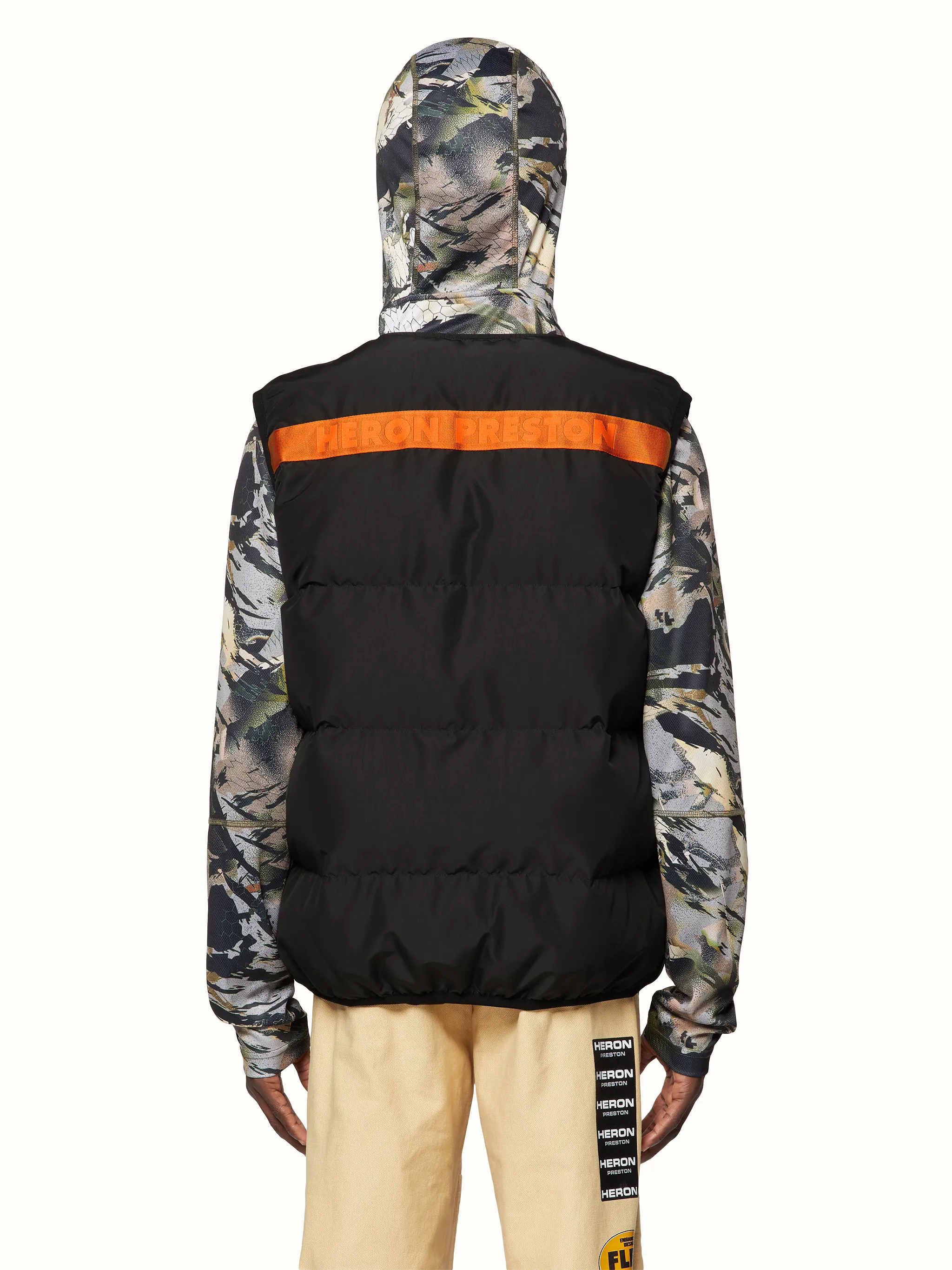 LOGO TAPE NYLON PADDED VEST