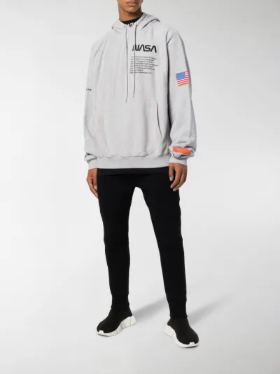 heron preston nasa hoodie grey