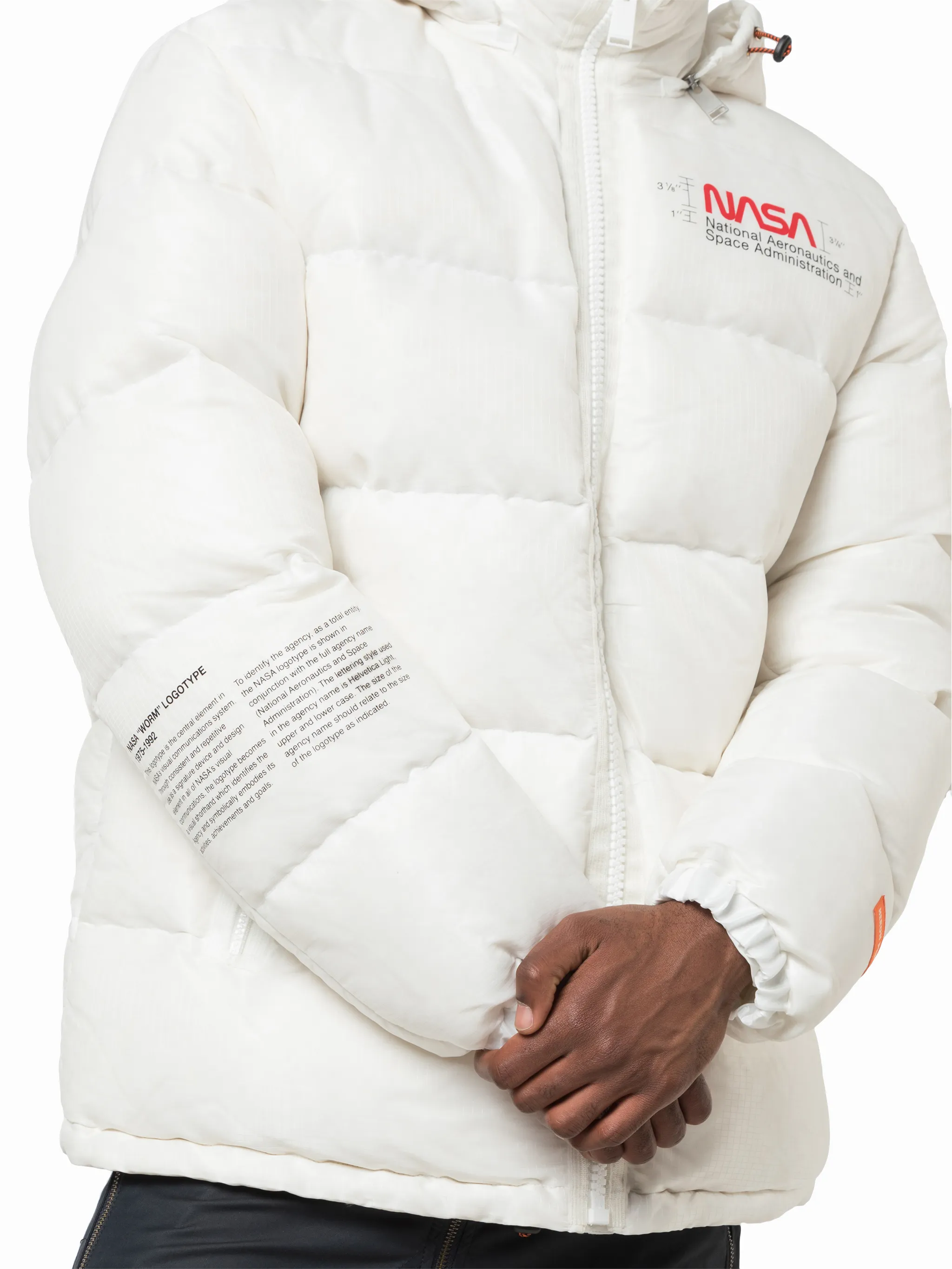 Heron Preston NASA print padded coat Eraldo US