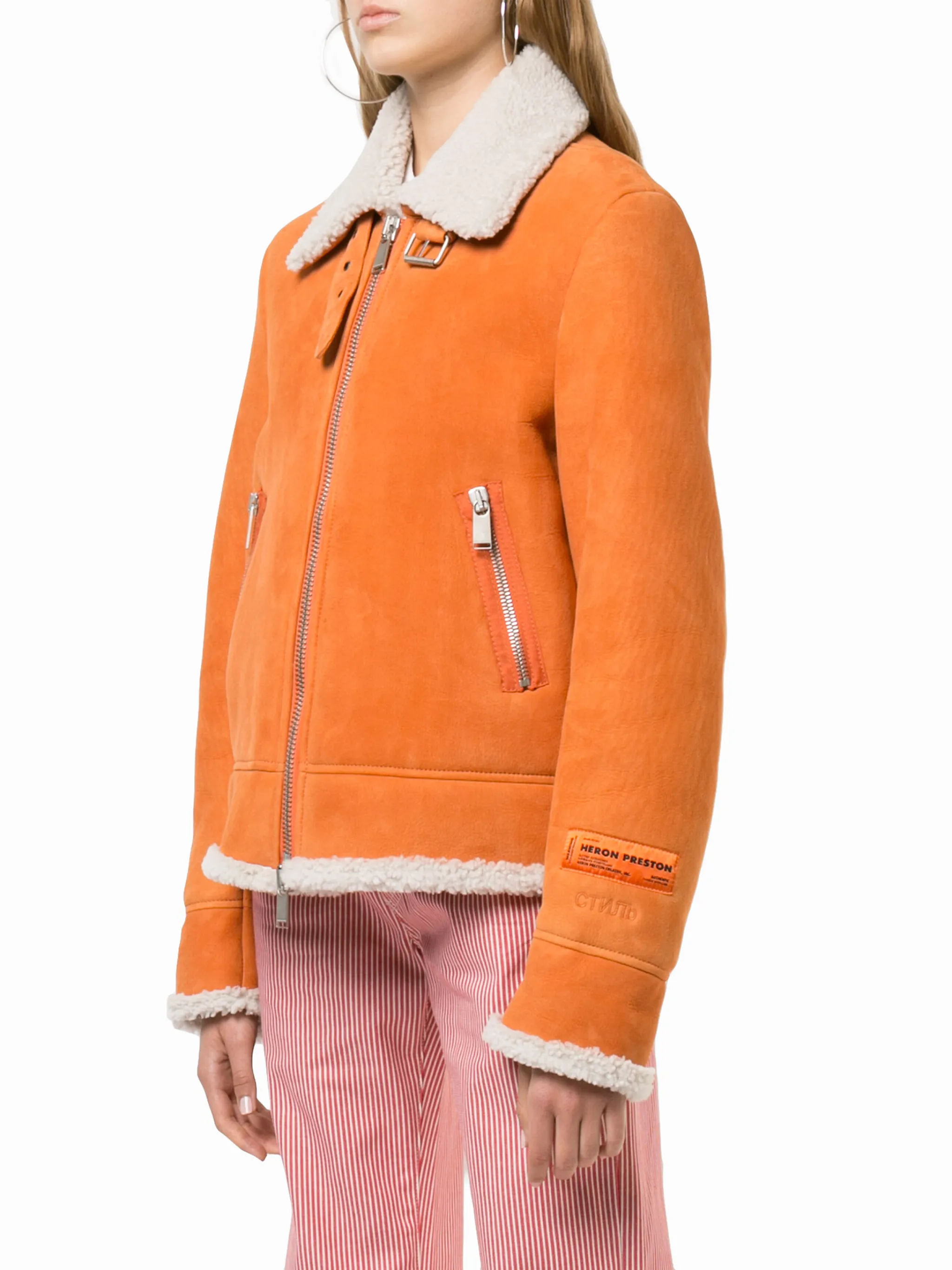 Heron Preston shearling collar jacket | Eraldo.com US