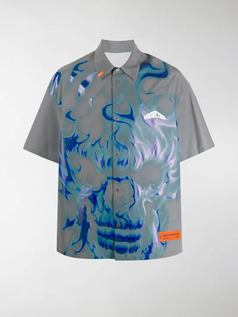 heron preston skull shirt