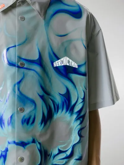 Heron Preston skull flame print shirt 