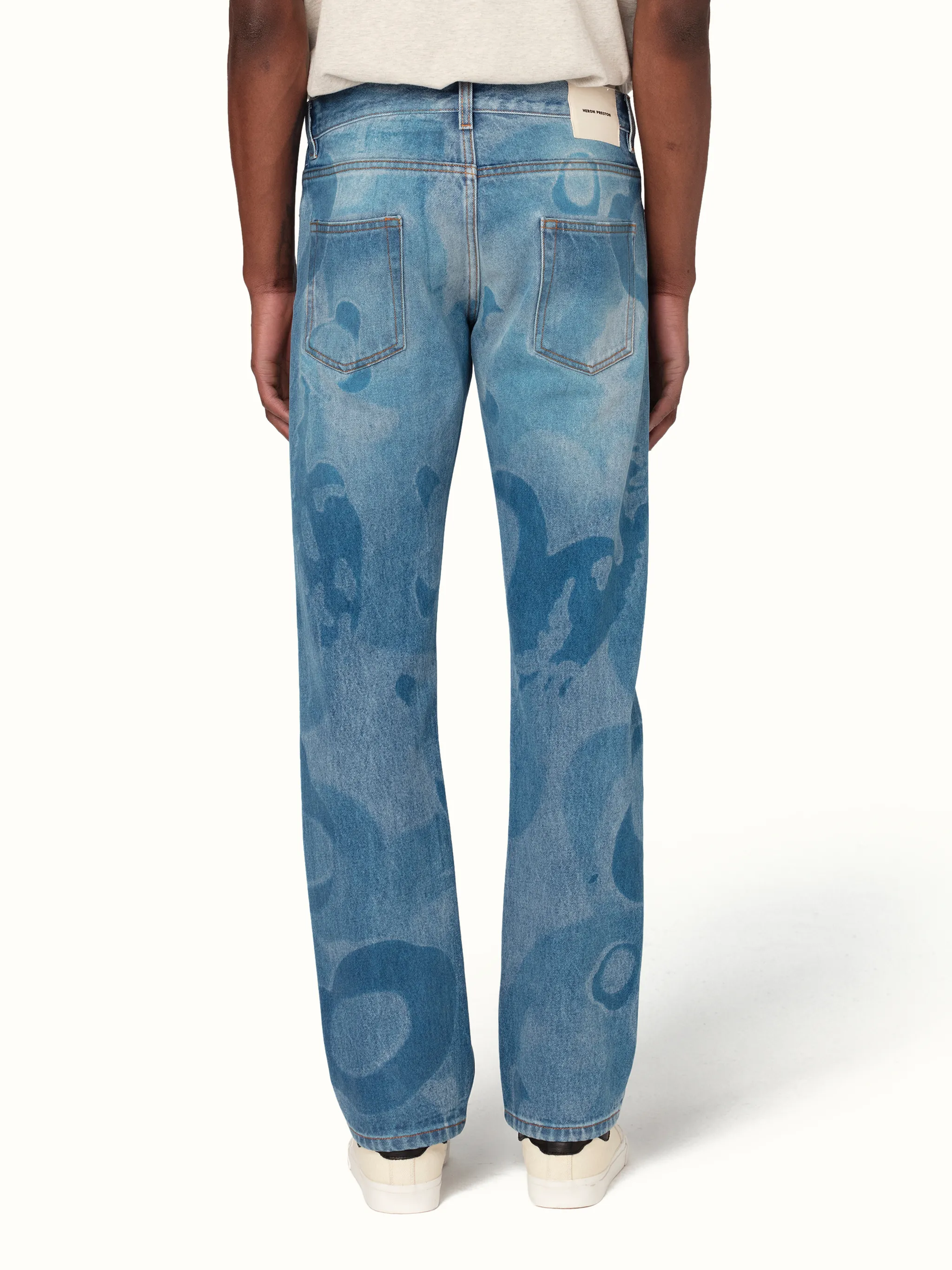 SLIM FIT DENIM CAMOU PANTS