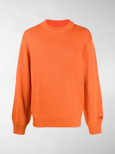 orange crew neck jumper