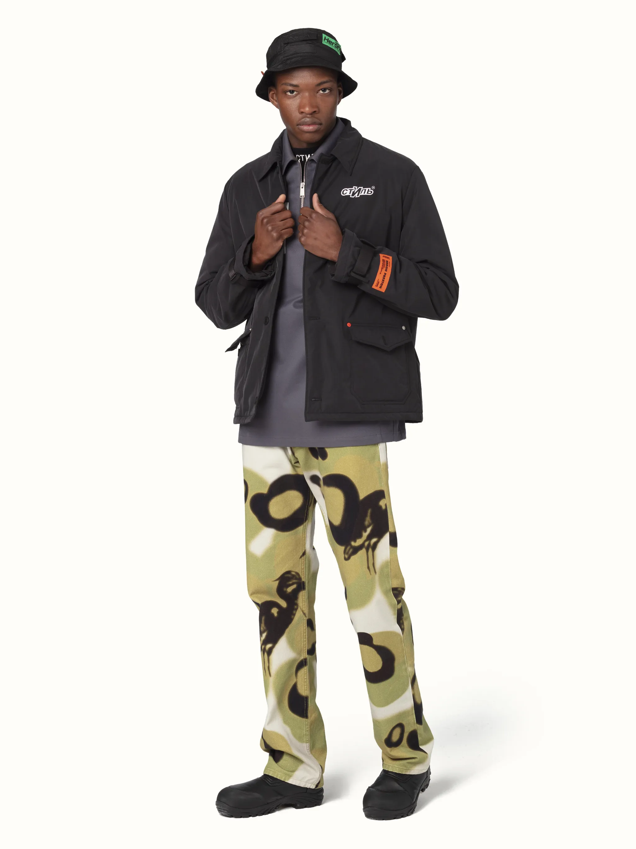 heron preston coach jacket