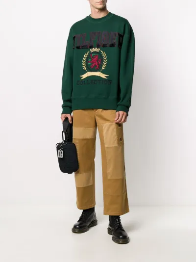 hcm crest embroidered sweater