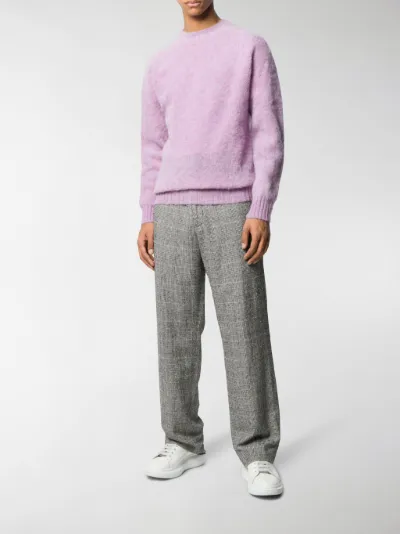 purple crew neck jumper