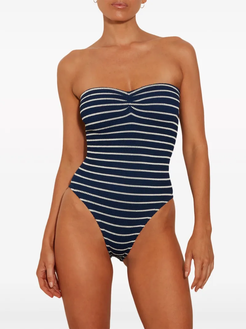 Brooke Strapless Seersucker Swimsuit Hunza G Jp