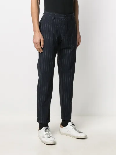 ankle-crop pinstripe trousers 