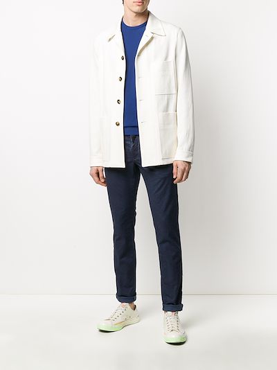 skinny gingham trousers