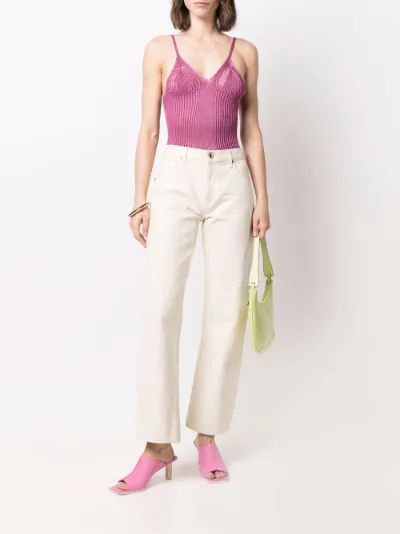 knitted spaghetti strap top
