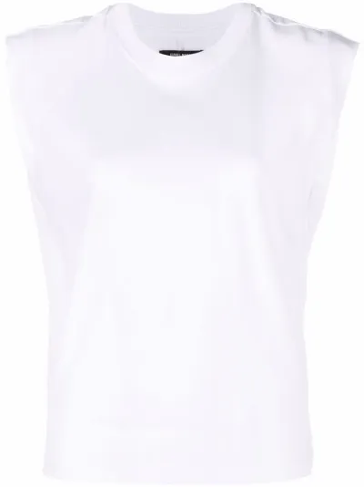 white t shirt capped sleeves