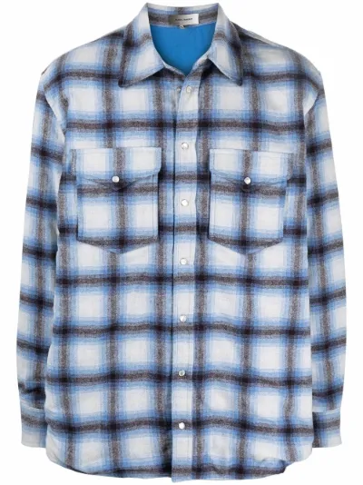 checked pattern shirt jacket | Isabel 