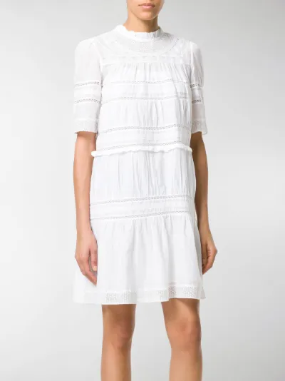 embroidered perforated dress 