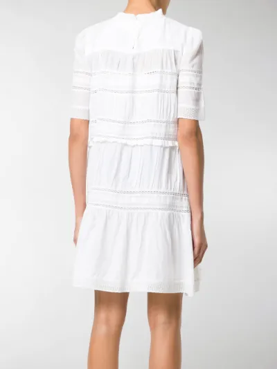 embroidered perforated dress 