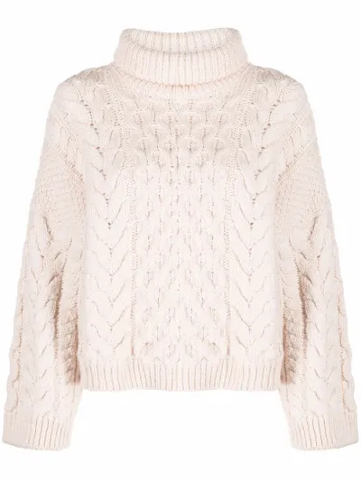 beige cable knit jumper