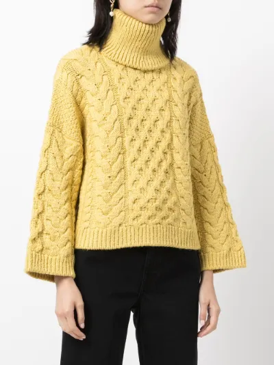 yellow knit jumper
