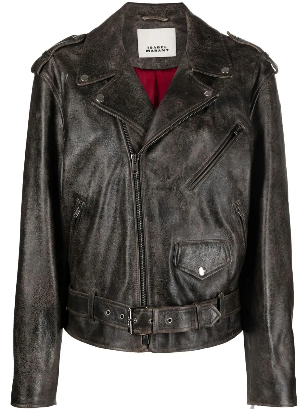 Isabel marant leather on sale jacket