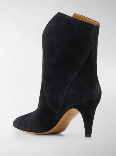 suede mid heel boots