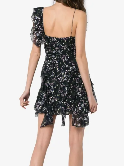 isabel marant black ruffle dress