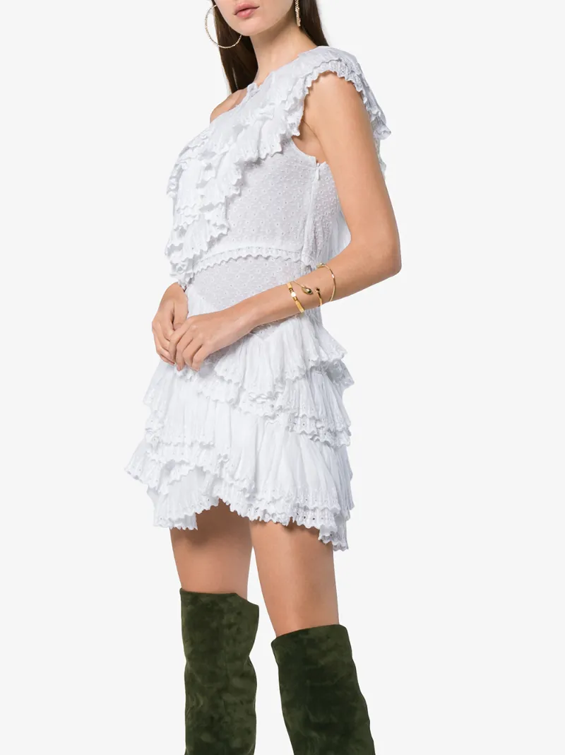 White Ruffle Dress