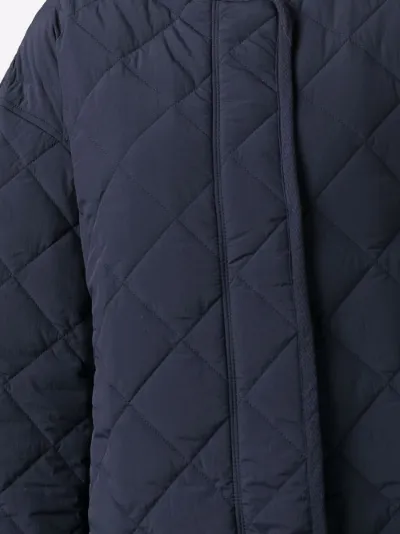 navy collarless coat