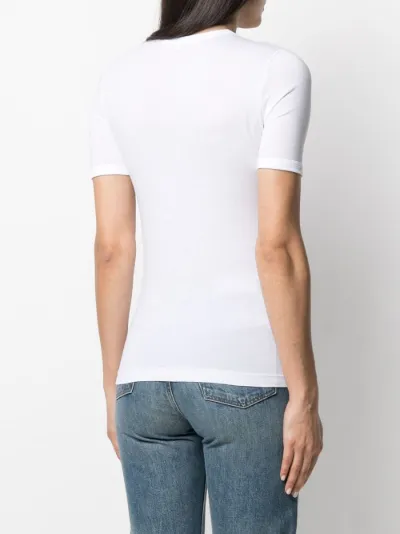ruffle collar silk shirt