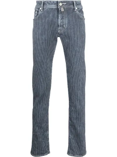 striped straight-leg jeans | Jacob 