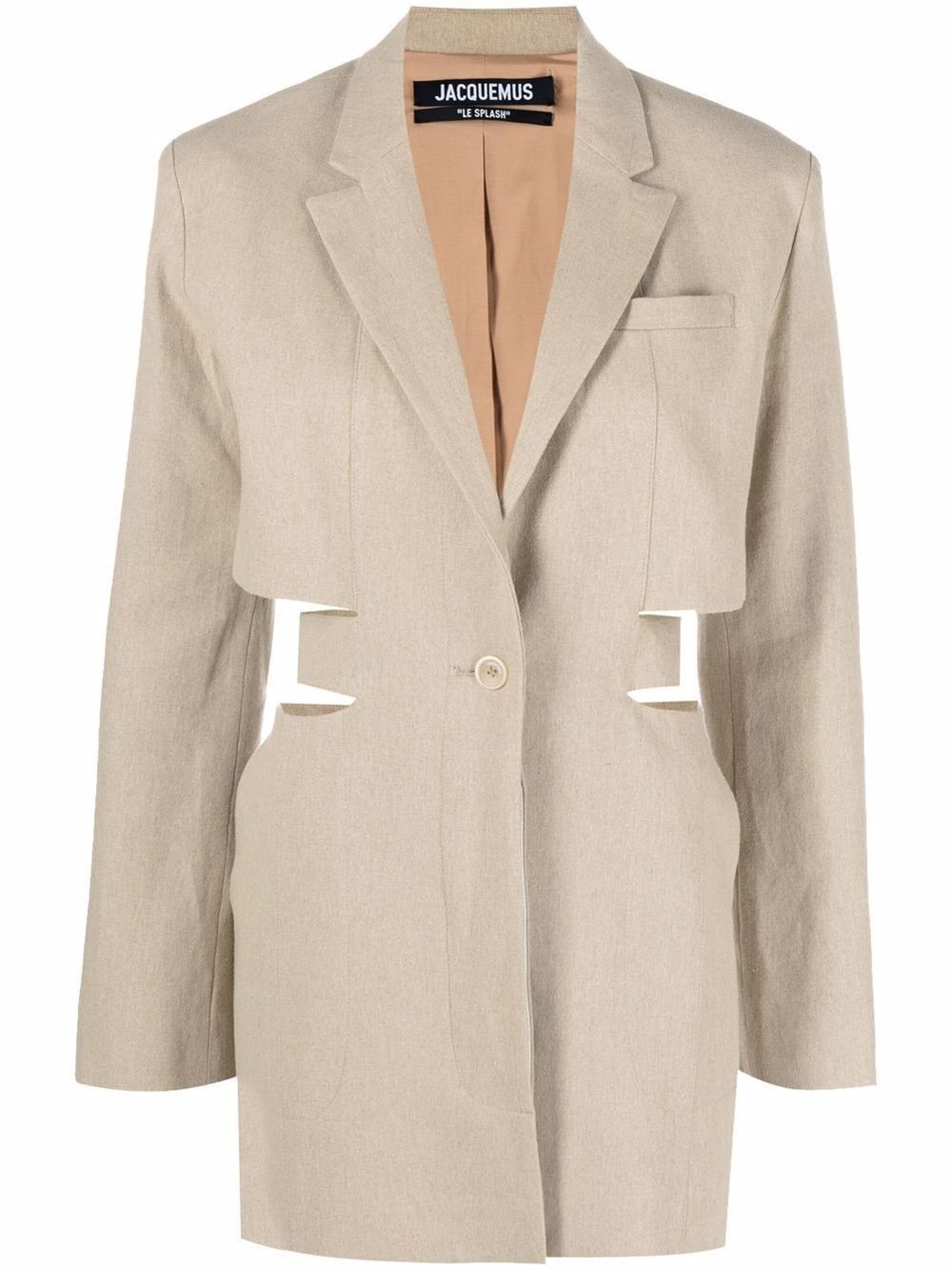 jacquemus cut out blazer