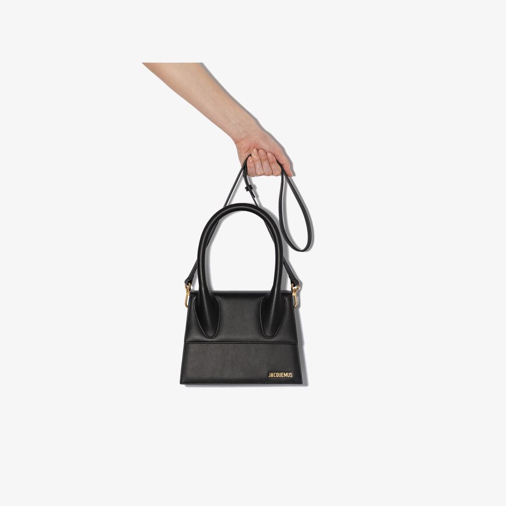 Jacquemus black le grand chiquito leather tote bag Browns