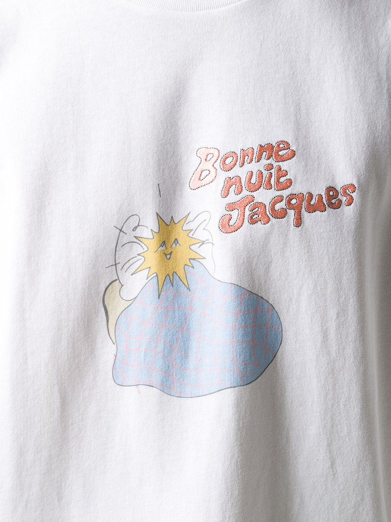 Jacquemus Bonne Nuit Jacques Printed T Shirt White Modes