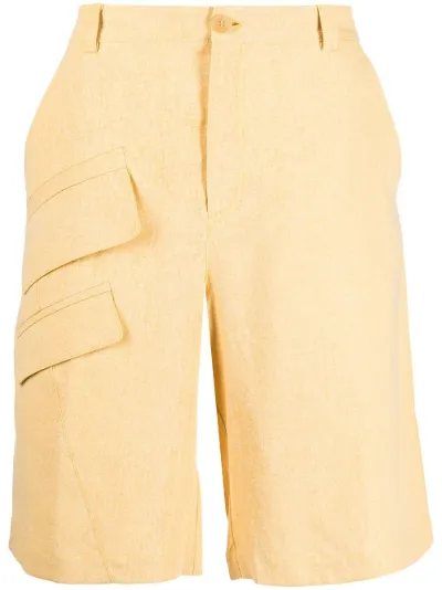 yellow bermuda shorts